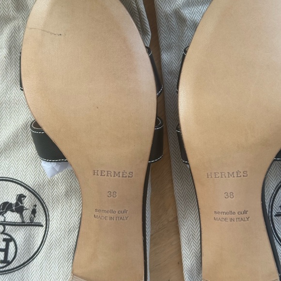 Hermes Oasis “H” Black Women's Sandals.Size 38. Perfect condition. - Picture 3 of 7